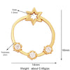 Cute Colourful Star Snowflake Sun FLowers Gold Charm Pendant, Cubic Zirconia CZ Paved,Jewelry Necklace Accessories - Image 3