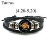 12 Zodiac Signs Leather Bracelet for Men Women Virgo Libra Scorpio Aries Taurus Braided Rope Bracelets Birthday Gift - Image 23