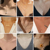Star Pendants Women's Necklaces Blue Acrylic Beads Tassel Choker Necklace Hollow Leaf Punk Neck Jewelry - Image 1