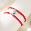 Magnetic Heart Couple Bracelets Set of 2 Braided Rope - Image 4