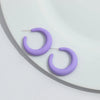 Korean Frosted Acrylic C-Shape Hoop Earrings for Women Resin Geometric Candy Color Circle Earrings Jewelry Gifts - Image 17