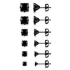 1 Pair Stainless Steel Black Round Square Cubic Zirconia Stud Earrings Set Punk Piercing Jewelry for Men Women 3-8mm - Image 9