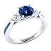Sri Lanka Sapphire Silver Ring Birthstone Engagement Design Ring Ladies Blue Gemstone Ring - Image 1
