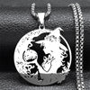 Witch Ball Moon Spell Pendant Necklace for Women/Men Silver Color Stainless Steel Wicca Pagan Chain Jewelry Colier NZZZ526S02 - Image 8
