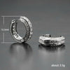 Hip Hop Round Hoop Earrings for Men Crystal Cubic Zirconia Versatile Male Jewelry Circle Earring Gift - Image 5