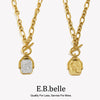 OT Buckle Mixed Color Double-Facted Moon Sun Pendant Necklace Pvd Plated Stainless Steel Women Jewelry - Image 1