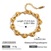 Link Chain Stainless Steel Bangle Bracelet for Women Golden Metal Texture Jewelry Beach Gift Man - Image 19