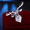 Retro Metal Elk Brooch Pin Animal Crystal Corsage Suit Coat Lapel Pins Christmas Gifts for Men Jewelry Accessories - Image 5