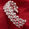Silver Big Bangles Bracelet Cute Charms for Women Lady Jewelry Adjustment Cuff Wedding - Image 22