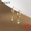 Silver Zircon Hoop Earrings For Women Punk Jewelry Gold Accessories - Image 1
