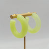 Really Pretty Multicolor Green Purple Yellow Red Resin Acrylic Circle Chunky Hoop Earrings For Women - Image 5