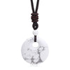 Bohemian Style Stone Hole Bead Round Penda Necklace Tiger Eye Rose Quartz Amethyst Necklacent Jewelry Men and Women - Image 8