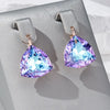 Big Colorful Stone Women's Frop Earrings Rose Gold Color Unique Jewelry Accessories - Image 4