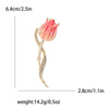 Resin Tulip Brooch for Women Unisex Rhinestone Flower Pin Pearl Plant Lapel Pin Banquet Party Backpack Gifts Jewelry Accessories - Image 21
