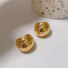 Vintage Gold Metal Drop Clip on Earrings for Women Gothic Punk Geometric Statement Non Pierced Earrings Jewelry - Image 2