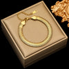 316L Stainless Steel Twisted Bracelet Bangles For Women Gold Plated Wrist Chain Jewelry Gift Party - Image 14