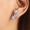 Shiny Zircon Leaf Stud Earrings For Women Crystal Water Drop Ear Cuff Wrap Earring Wedding Jewelry - Image 4