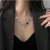 Irregular Circle Zircon Couple Necklace Female Coldness Style Niche Hip Hop Neutral Style High End Party Jewelry Gift - Image 1