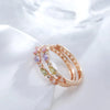 Colorful Zircon Hoop Earrings For Women Rose Gold Color Wedding Party Dubai Jewelry Accessories - Image 4