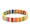 Colorful Enamel Heart Bead Bracelet with Elastic Fit in Multiple Colors - Image 11