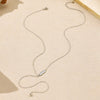 Silver Minimalist Wheat Leaf Pendant Long Y-Shaped Necklace Jewelry for Women's Casual Style - Image 5