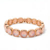Summer 10mm Crystal Bangle For Women Gold Color Square Rhinestone Elastic Bracelets - Image 14