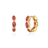 2pcs Horse Eye Zircon Round Circle Piercing Earrings for Women Gold Color Stainless Steel Huggie Hoop Earrings Statement Jewelry - Image 6