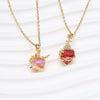 Pink Rhinestone Heart Necklace For Women Gothic Sword Go Through Love Choker Elegant Crystal Flower Necklaces Y2k Jewelry - Image 3