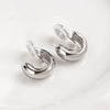 Copper Pressure Earrings Gold Color Rhinestone Spiral Cartilage Ear Cuff Lightweight Silver Color Clip on Compression Earring - Image 16