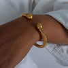 Simple Twisted Cuff Bracelets For Women Men 316L Stainless Steel Round Wristband Bangle Unisex Jewelry - Image 7