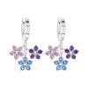 Silver Colorful Oval Gemstone Eardrops Drop Earrings Women Earrings Charm Versatile Party Jewelry Gifts - Image 30