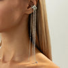 Long Tassel Ear Cuff Clip Earrings with No Piercing Required - Image 1