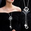 Vintage Geometric Crystal Necklace Pendant For Women Sweater Chain Long Necklace Girl Collar Jewelry - Image 13