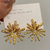 Metal Spike Bar Post Earrings For Women Jewelry Elegant Hammered Daily Wear Accessories Gifts - Image 1