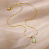 Stone Opal Oval Necklace For Women Stainless Steel Gold Color Oval Stone Pendant Necklace Wedding Aesthetic Jewelry Gift - Image 6