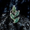 Titanium 16G Leaf Stud Earring Moss Agate Marquise Helix Conch Tragus Cartilage Piercing Jewelry - Image 2