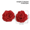 Salircon Exaggerated Large Rose Flower Earrings For Women Statement Pierced Stud Earrings Ladies Party Dinner Jewelry - Image 5