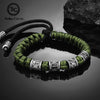 Norse Runes Beads Bracelet Men Vikings Accessories Braided Survival Paracord Rope Wristband Handmade Outdoor Amulet Bangle - Image 1