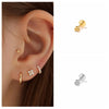 2pcs Silver Zirconia Labret Lip Ring Tragus Cartilage Piercing Stud Earrings for Women Men Earring Jewelry - Image 20