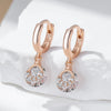 Rose Gold Color Drop Earrings for Women White Zircon Accessories Daily Jewelry crystal Gift - Image 3