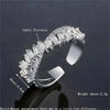 Zircon Shiny Chic Resizable Double Student Opening Rings for Woman Silver Color Gothic Finger Jewelry Wedding Party - Image 6