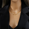 316L Stainless Steel 2 In 1 Small Cube Chains Necklace For Women Gold Silver Color Girls Choker Party Jewelry Gifts - Image 4