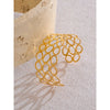 Distinctive Stainless Steel Oval Hollow Wide Wrist Cuff Bracelet Bangle Metal Exaggerated Jewelry Gift - Image 6