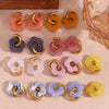 Resin Flower Accessories Hoop Earrings Y2K Women's Earrings Gold Plated Colorful 316L Stainless Steel - Image 3
