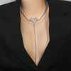 Stonefans Heart Necklace Jewelry Charm Y2k Collar Statement Elegant Bohemia New Y Shape Choker Necklace Accessories 2024