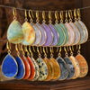Stone Water Drop Dangle Earrings Bohemian Women's Delicate Banquet Party Holiday Handmade Jewelry - Image 1