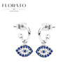 Silver Ear Needle Geometric/heart-shaped Royal Blue Zircon Pendant Silver Earrings Niche Jewelry Gifts - Image 29