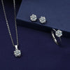 Silver Jewelry Set for Women Necklace Earrings Ring Set, Bridal Wedding Jewelry Gift - Image 4