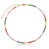 Sexy Short Sparking Rainbow Tennis Chain Chocker Necklace With CZ Personality Women Collar Jewellery - Image 6