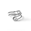Adjustable Safety Pin Wrap Ring Bypass Statement Ring, Boho Elegant Style, Christmas Holiday Gift, All Season Party Jewelry - Image 6